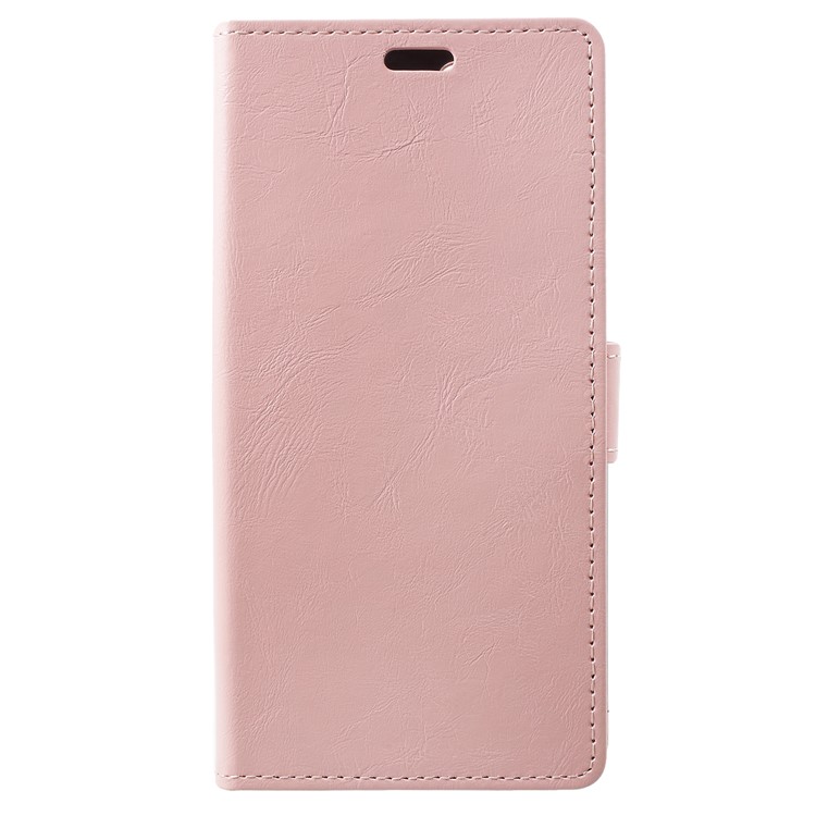Crazy Horse Texture Wallet Stand Leather Mobile Case for Wileyfox Spark X - Pink-1