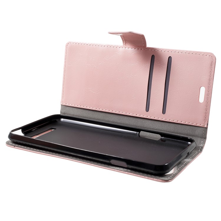 Crazy Horse Texture Wallet Stand Leather Mobile Case for Wileyfox Spark X - Pink-5