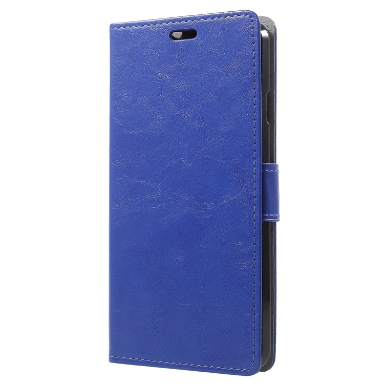 Crazy Horse Texture Wallet Stand Leather Mobile Cover for Wileyfox Spark X - Blue-2