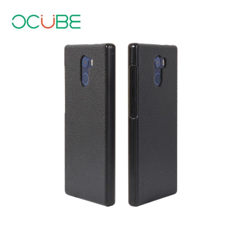 OCUBE Litchi Texture Hard Plastic Cell Phone Case for VKworld Mix - Black-4