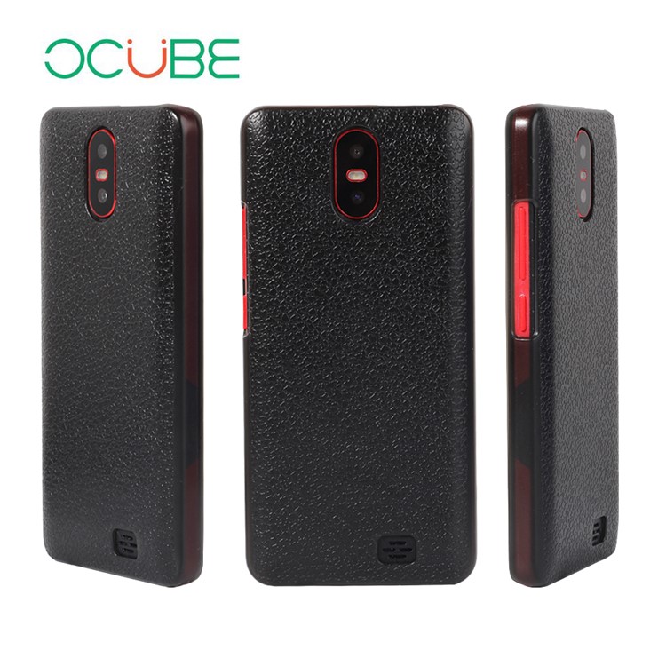 OCUBE Litchi Texture Plastic Phone Back Case for HomTom S12 - Black-2