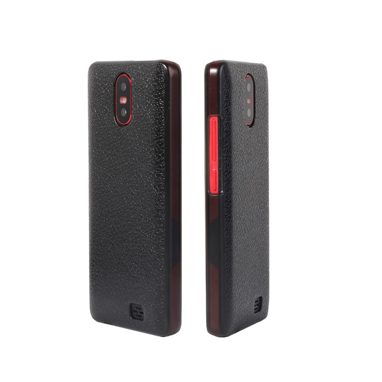OCUBE Litchi Texture Plastic Phone Back Case for HomTom S12 - Black-6