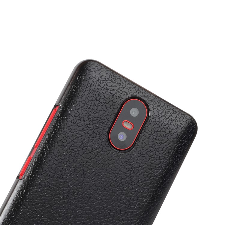 OCUBE Litchi Texture Plastic Phone Back Case for HomTom S12 - Black-8