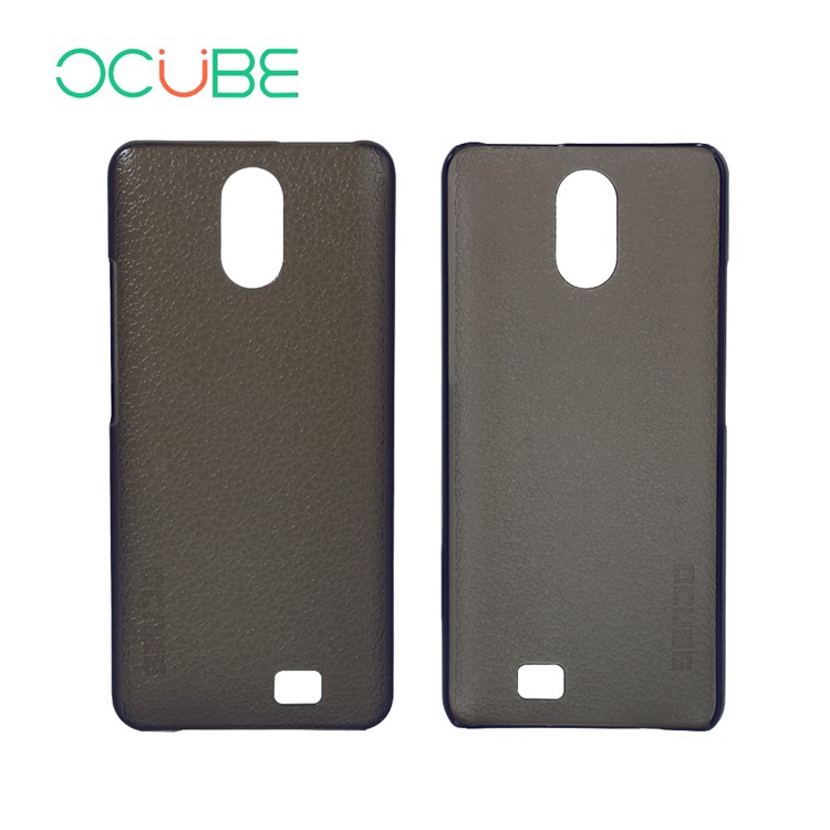 OCUBE Litchi Texture Plastic Phone Back Case for HomTom S12 - Black-9