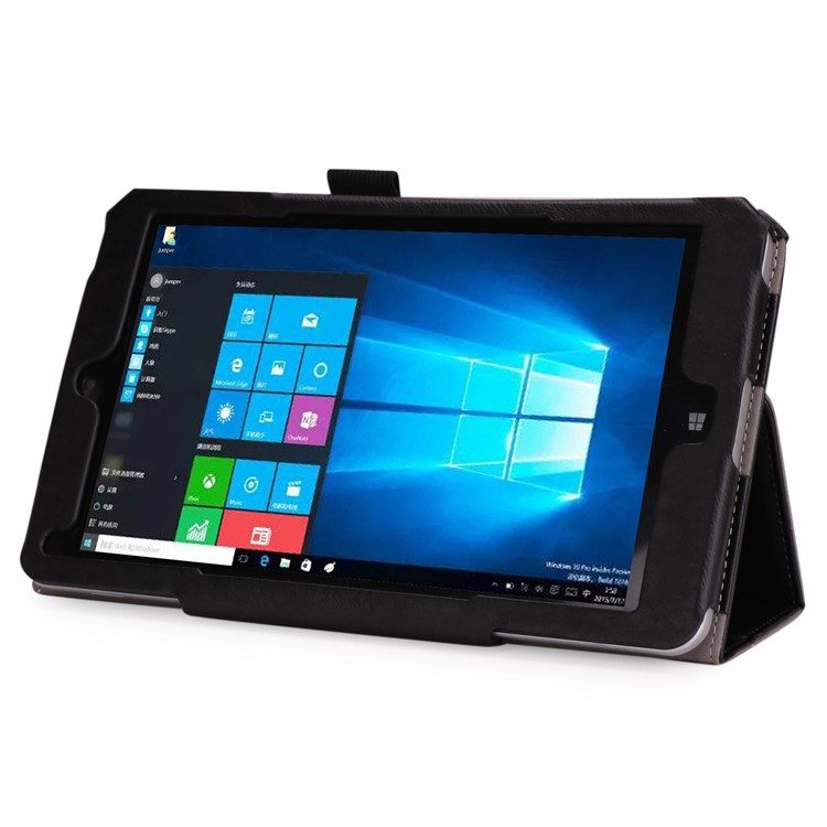 PU Leather Card Slots Tablet Case with Stand for Jumper EZpad mini4s - Black-7