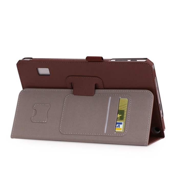 Card Holder Stand Leather Protection Shell for Jumper EZpad mini4s - Brown-7