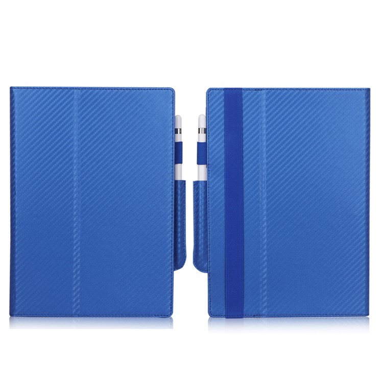 WY-1926 Carbon Fiber Texture Leather Cover Stand Tablet Shell for reMarkable Paper Tablet 10.3" - Blue-2
