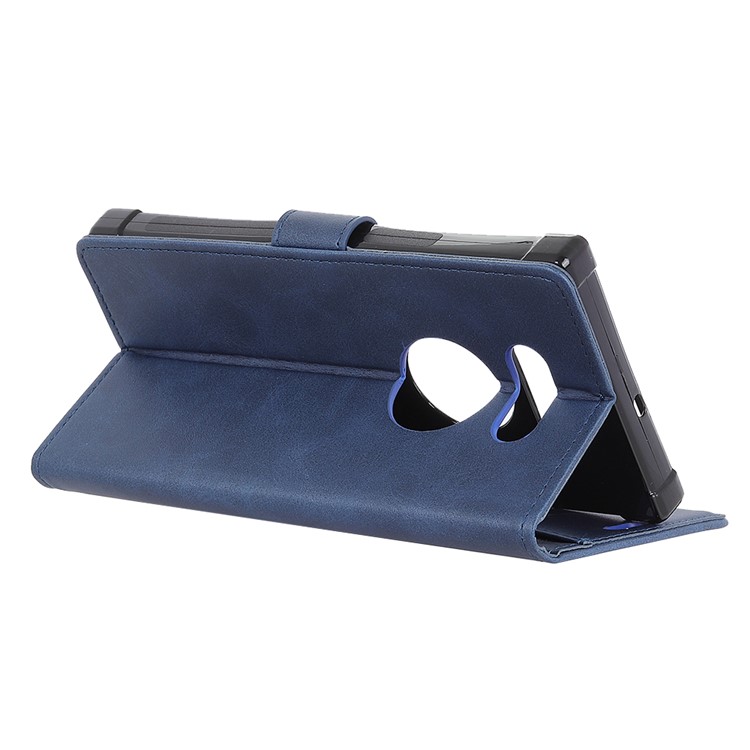 For Razer Phone 2 Matte PU Leather Wallet Magnetic Protective Cover - Blue-8
