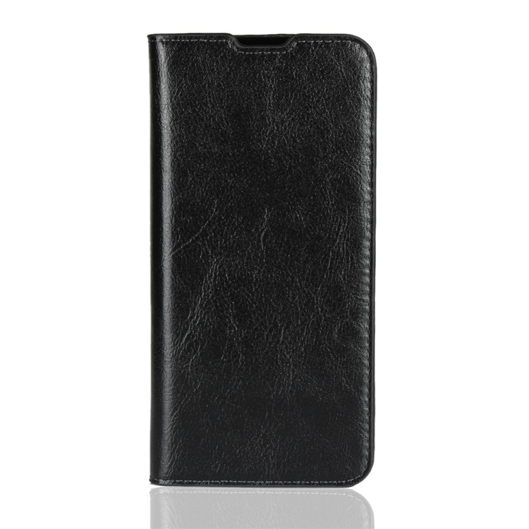 Crazy Horse Genuine Leather Wallet Shell for AQUOS Zero - Black-2