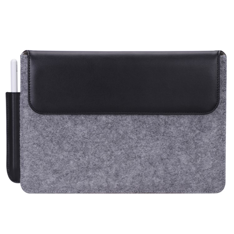 Business Felt Bag Laptop Storage Pouch with Pen Slot for reMarkable 10.3 inch - Black / Grey-3