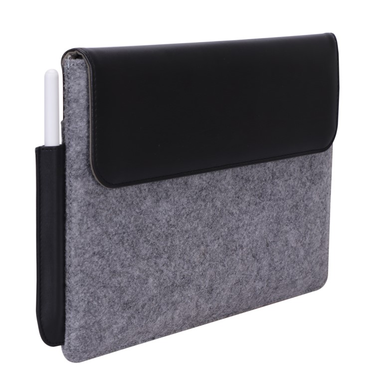 Business Felt Bag Laptop Storage Pouch with Pen Slot for reMarkable 10.3 inch - Black / Grey-4