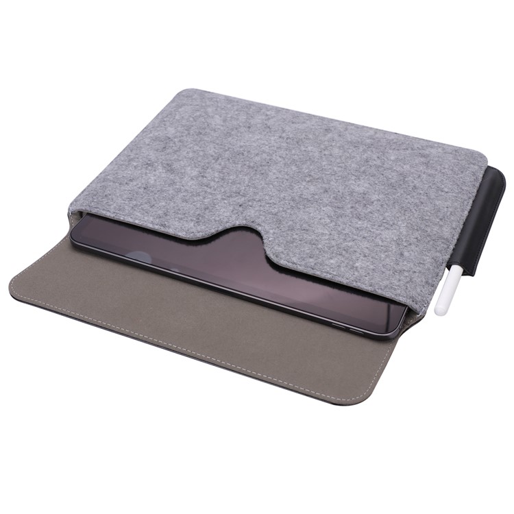 Business Felt Bag Laptop Storage Pouch with Pen Slot for reMarkable 10.3 inch - Black / Grey-8