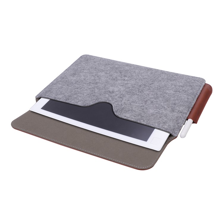 Business Felt Bag Laptop Sleeve Cae with Pen Slot for reMarkable 10.3 inch - Brown / Grey-11