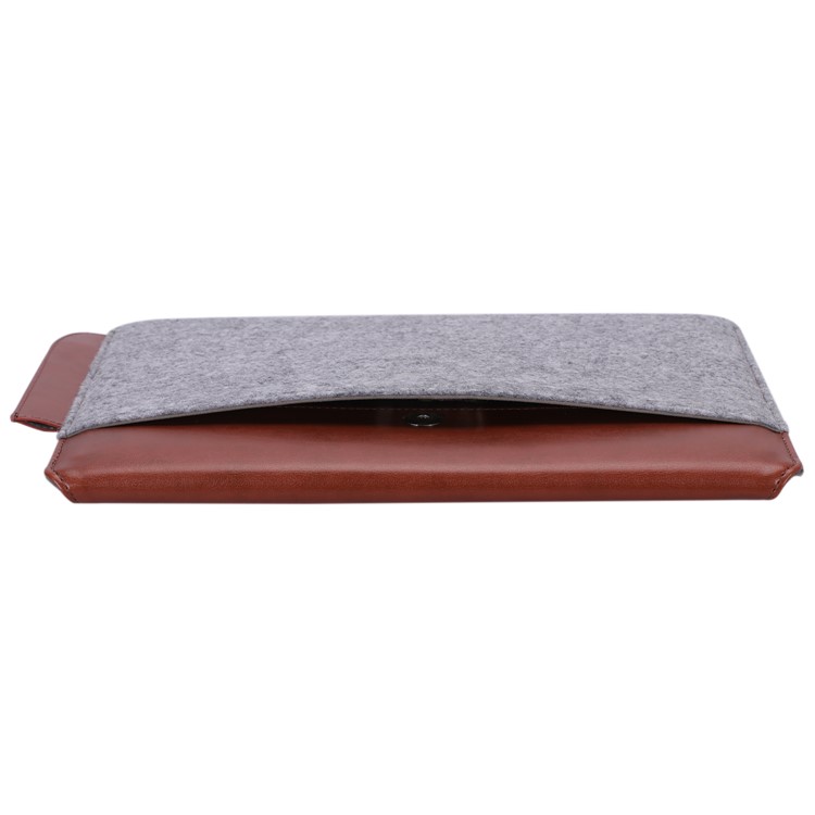 Business Felt Bag Laptop Sleeve Cae with Pen Slot for reMarkable 10.3 inch - Brown / Grey-6