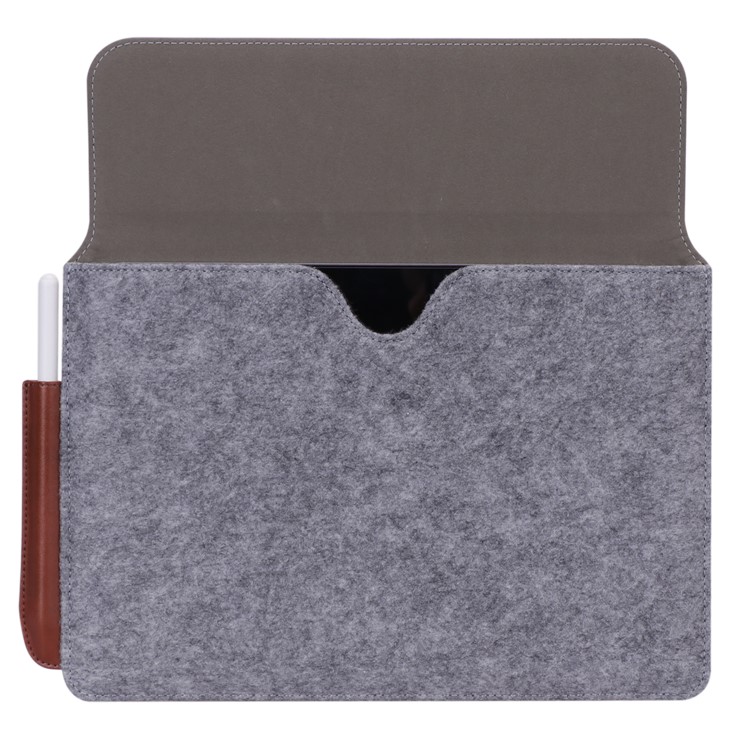 Business Felt Bag Laptop Sleeve Cae with Pen Slot for reMarkable 10.3 inch - Brown / Grey-8