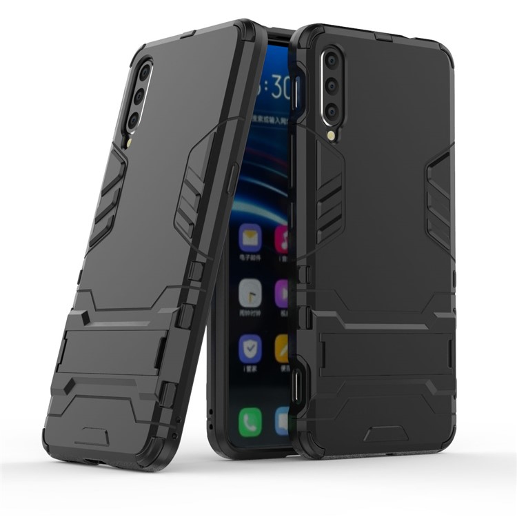 Plastic + TPU Hybrid Case with Kickstand for Vivo IQOO - Black-1