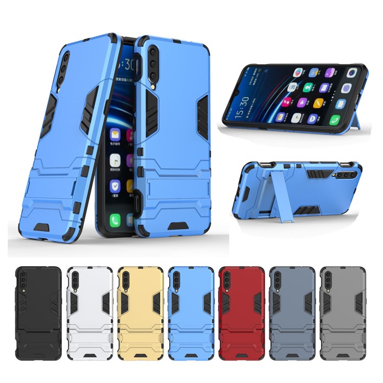 Plastic + TPU Hybrid Case with Kickstand for Vivo IQOO - Black-11