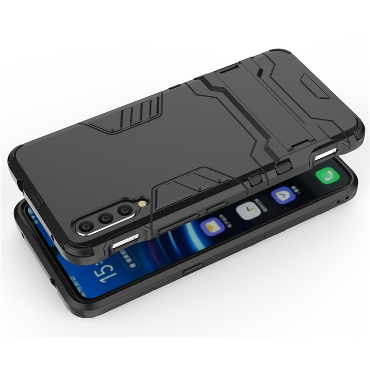 Plastic + TPU Hybrid Case with Kickstand for Vivo IQOO - Black-5