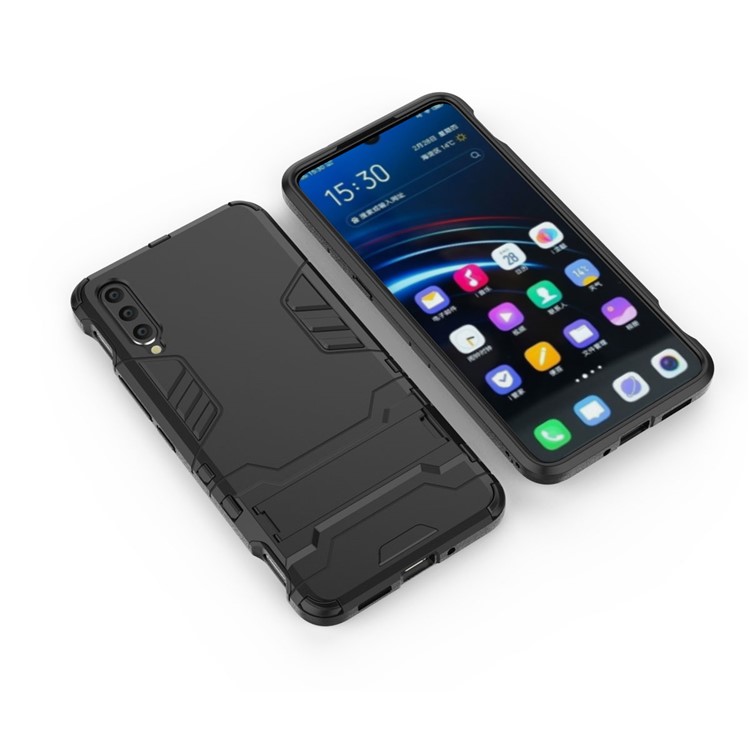 Plastic + TPU Hybrid Case with Kickstand for Vivo IQOO - Black-8