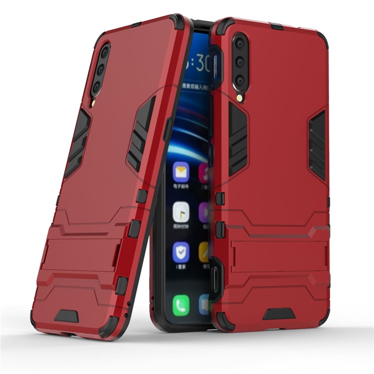 Plastic + TPU Hybrid Case with Kickstand for Vivo IQOO - Red-1