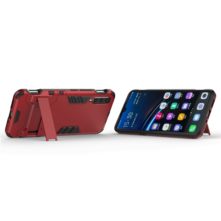 Plastic + TPU Hybrid Case with Kickstand for Vivo IQOO - Red-5
