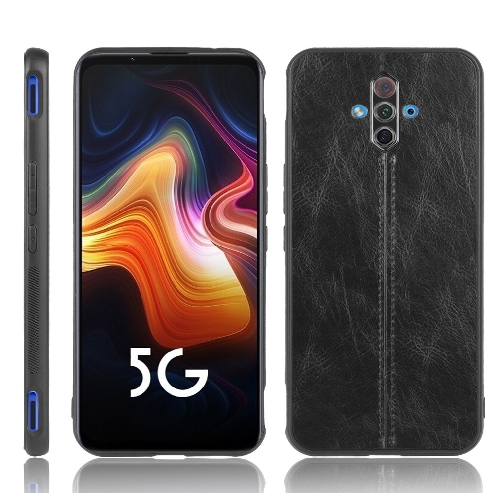 PU Leather Surface PC + TPU Hybrid Case for ZTE Nubia Play 5G - Black-3