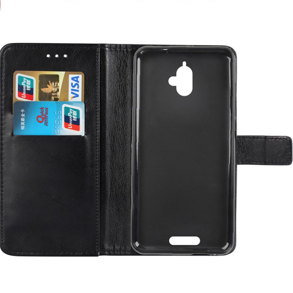 Wallet Design Stand Phone Leather Case for Blackview BV4900 - Black-5