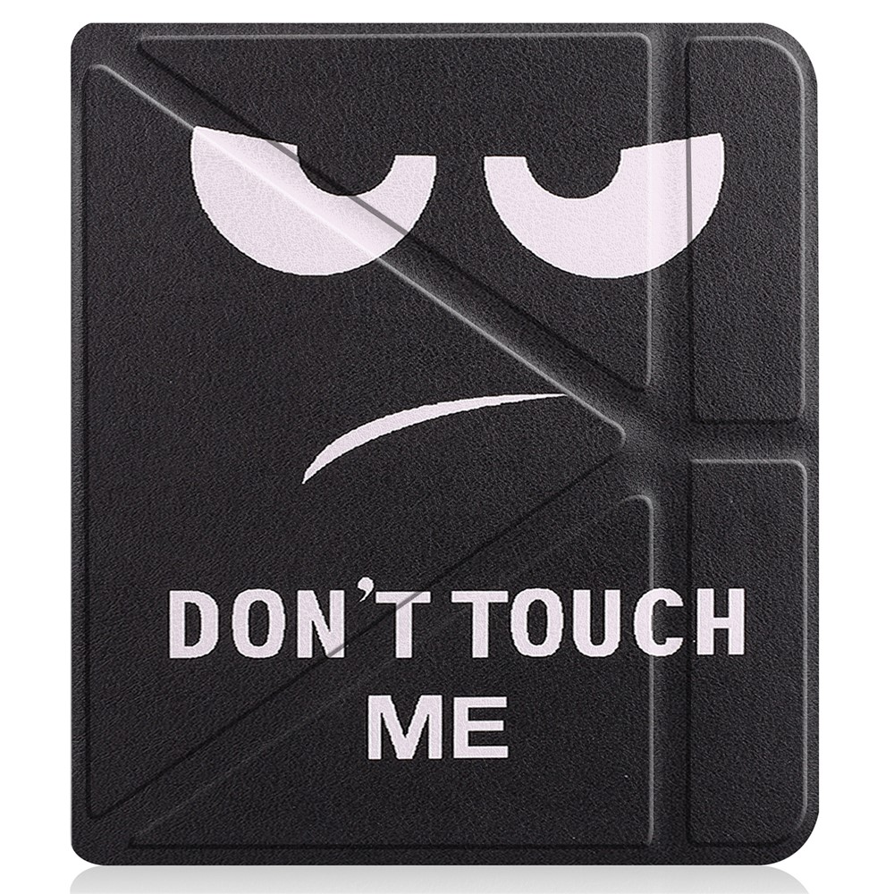 Pattern Printing Origami Stand PU Leather + TPU Case Cover with Auto Wake/Sleep for Kobo Sage - Don't Touch Me-10