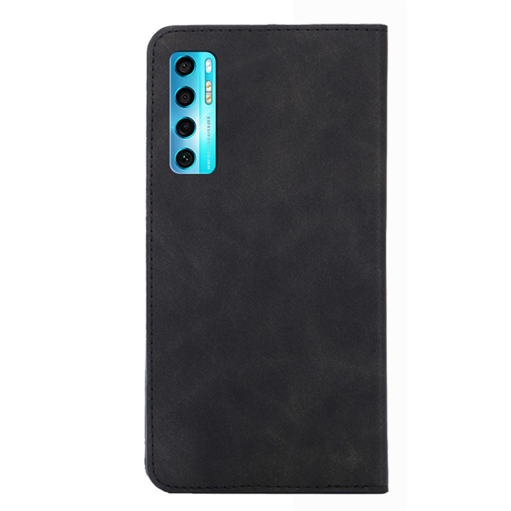 Card Holder Design Full Protection Foldable Stand Leather Case Phone Protector for TCL 20 Pro 5G - Black-2