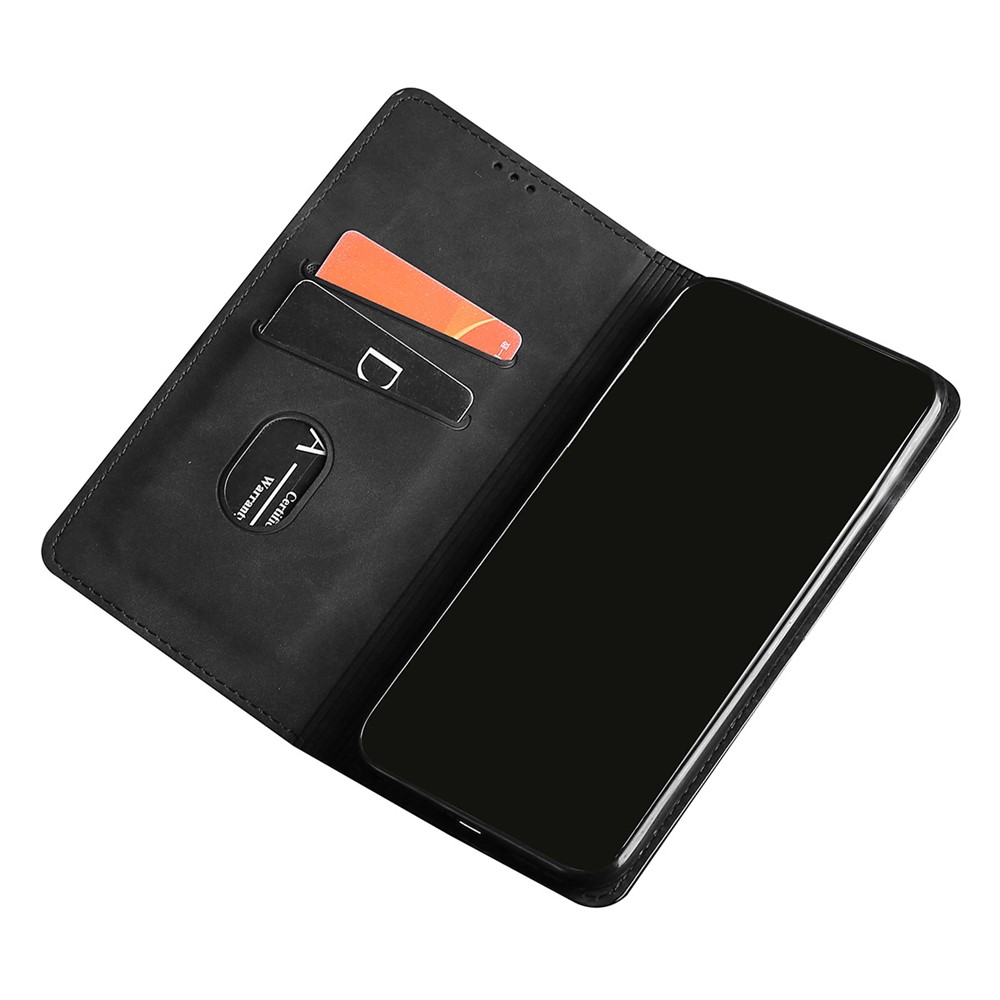 Card Holder Design Full Protection Foldable Stand Leather Case Phone Protector for TCL 20 Pro 5G - Black-5