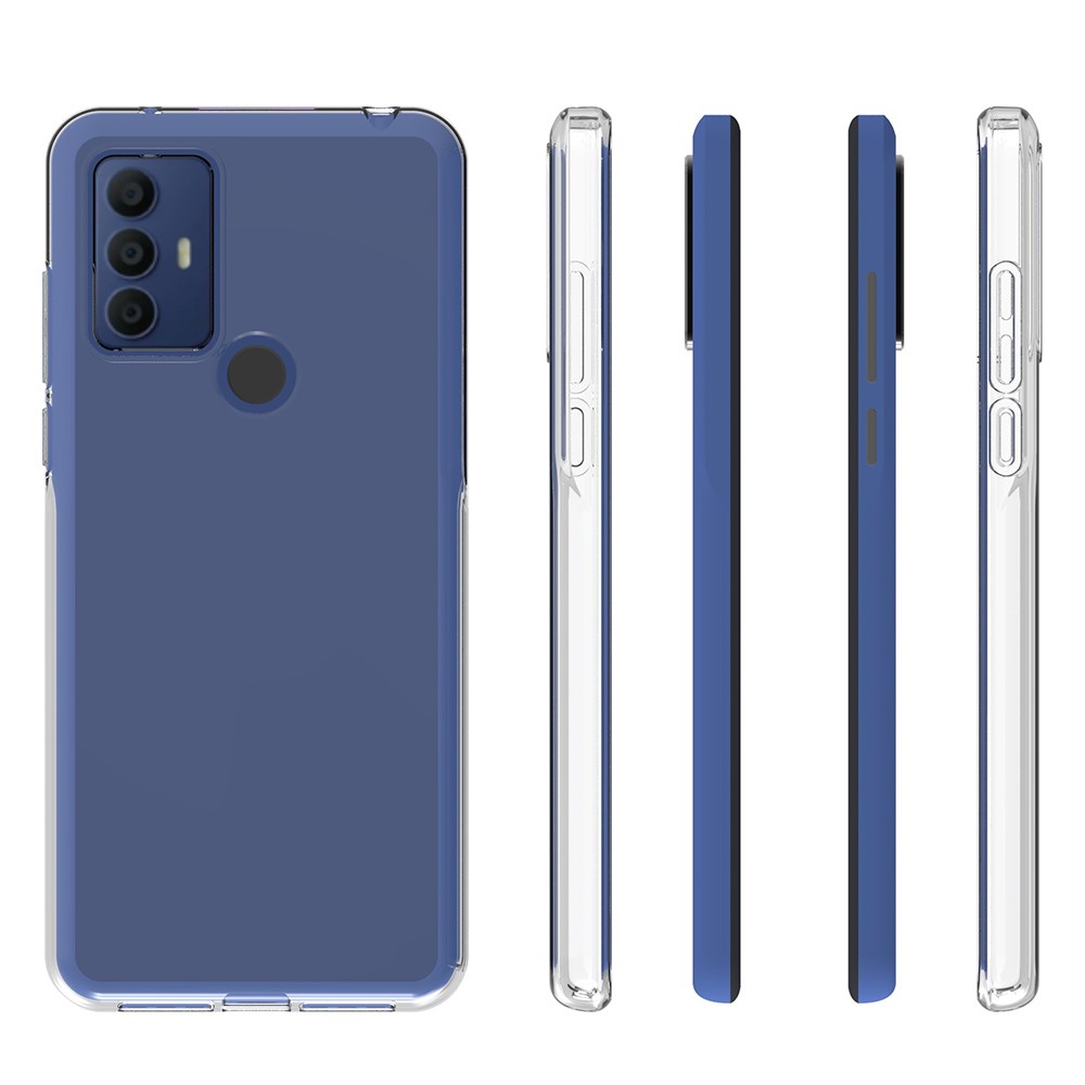 For TCL 305/306/30 SE/30E Transparent Glossy Soft TPU Phone Case Drop-proof Protective Cover-5
