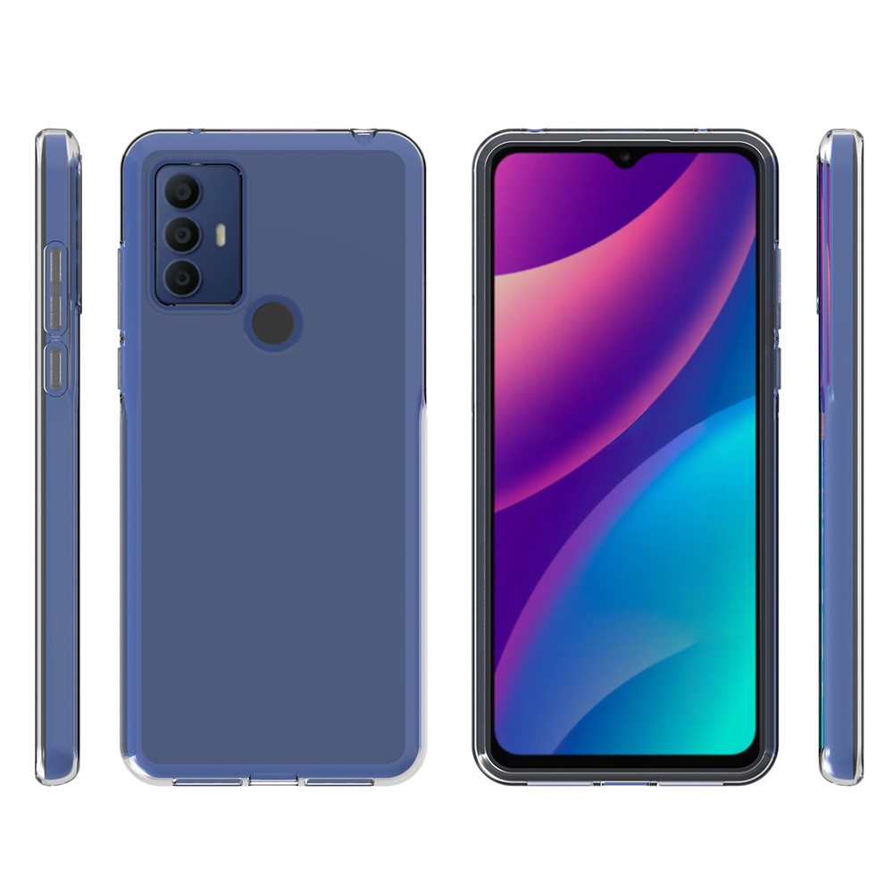For TCL 305/306/30 SE/30E Transparent Glossy Soft TPU Phone Case Drop-proof Protective Cover-6