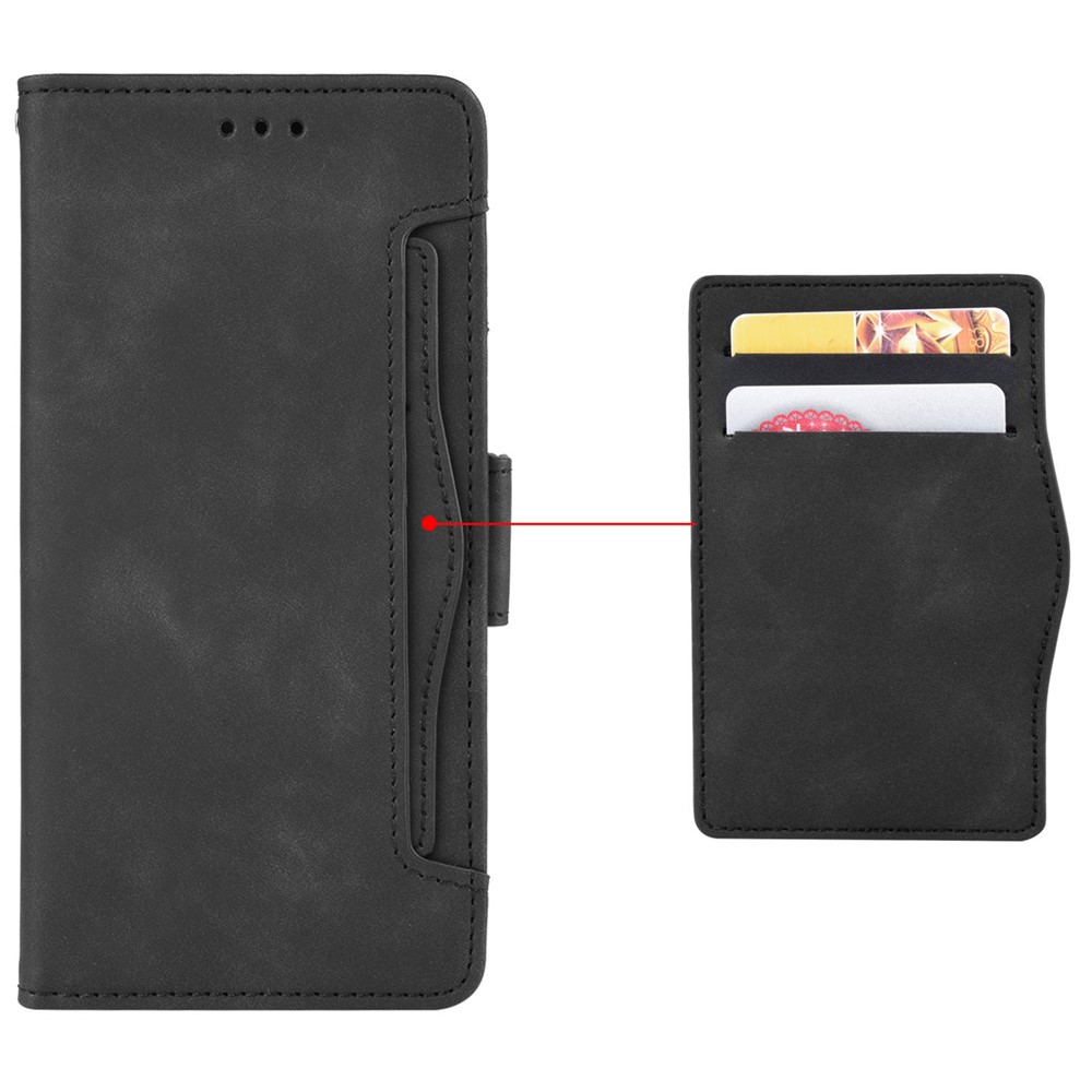 Multiple Card Slots Anti-scratch Phone Case for Oukitel WP18, PU Leather Folio Flip Shockproof Cover with Stand Wallet - Black-7