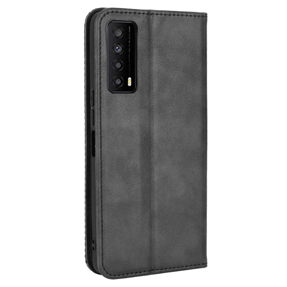 Wallet Stand Retro Texture Leather Case for TCL Stylus 5G, Magnetic Auto Closure Phone Cover - Black-8