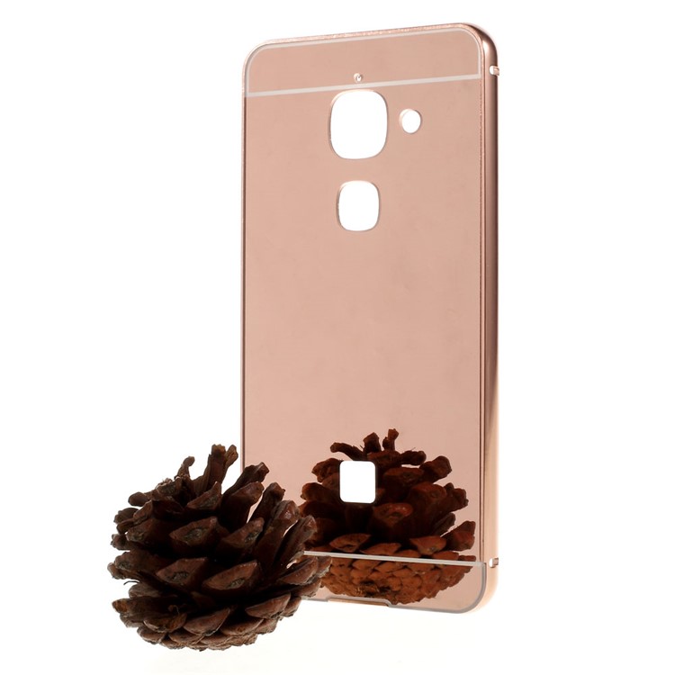 Slide-on Metal Frame Acrylic Back Shell for LeEco Le Max 2 - Rose Gold-1