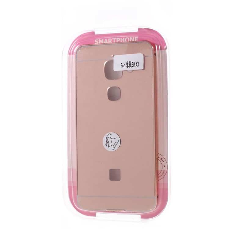 Slide-on Metal Frame Acrylic Back Shell for LeEco Le Max 2 - Rose Gold-10