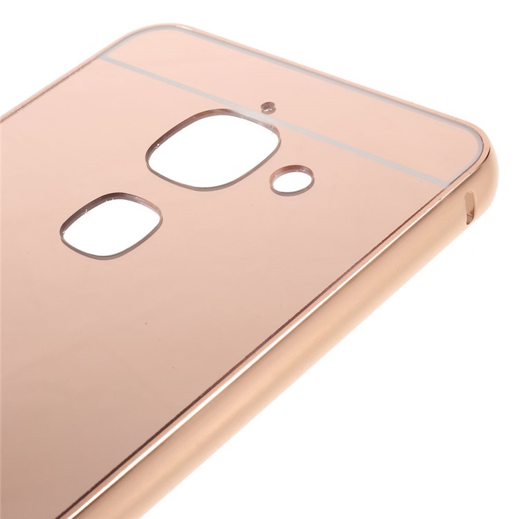 Slide-on Metal Frame Acrylic Back Shell for LeEco Le Max 2 - Rose Gold-5