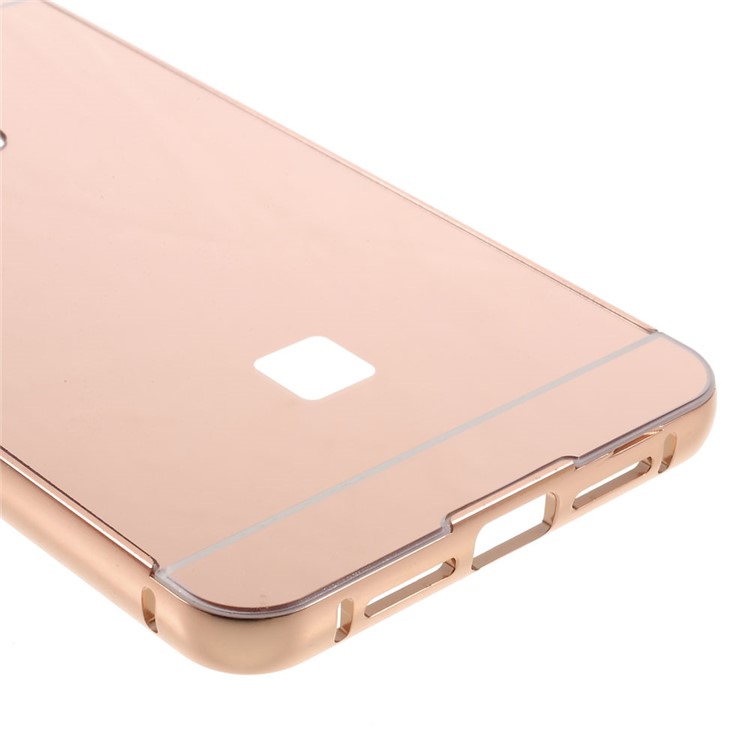 Slide-on Metal Frame Acrylic Back Shell for LeEco Le Max 2 - Rose Gold-6