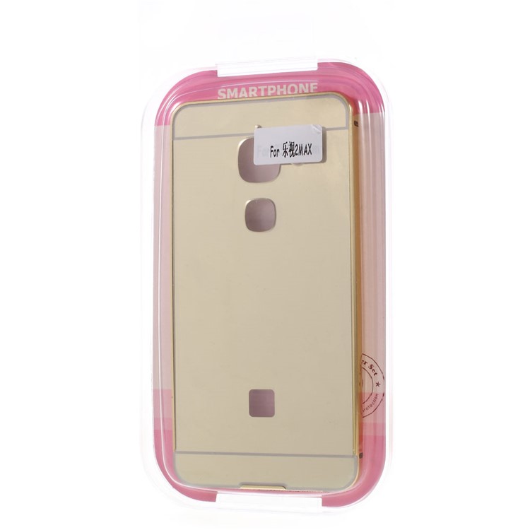 Sliding Metal Frame Acrylic Back Phone Case for LeEco Le Max 2 - Gold-10