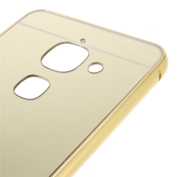 Sliding Metal Frame Acrylic Back Phone Case for LeEco Le Max 2 - Gold-5