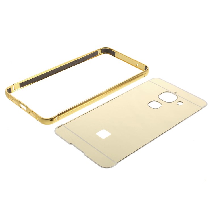 Sliding Metal Frame Acrylic Back Phone Case for LeEco Le Max 2 - Gold-8