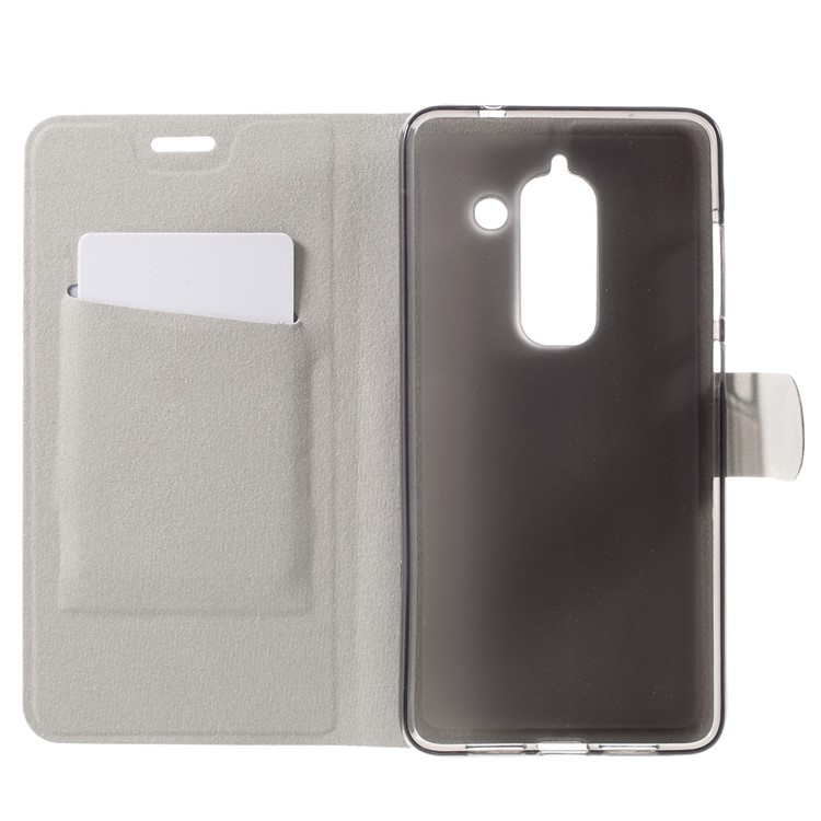 Crazy Horse Leather Case Stand Card Holder for LeEco Le Max 2 - Black-7