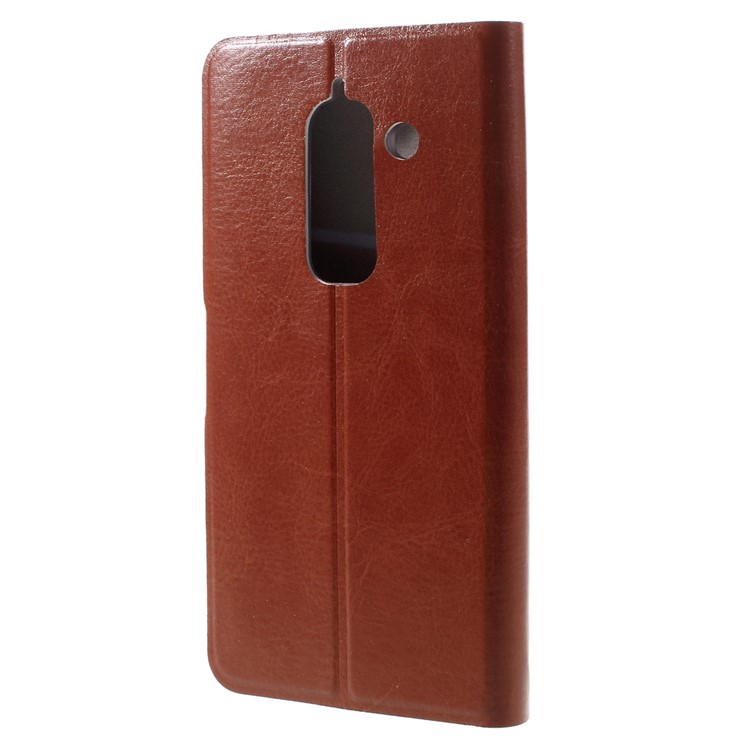 Crazy Horse PU Leather Case Stand for LeEco Le Max 2 - Brown-2