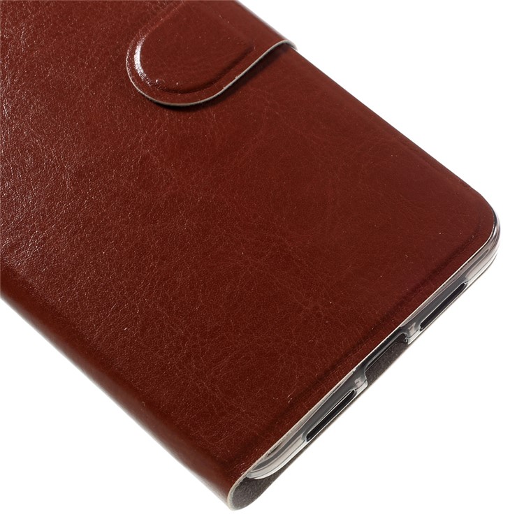 Crazy Horse PU Leather Case Stand for LeEco Le Max 2 - Brown-7