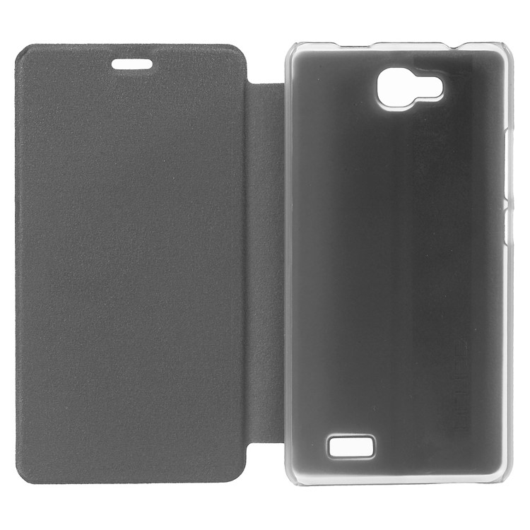 PU Leather Stand Phone Flip Case for Oukitel C3 - Black-4