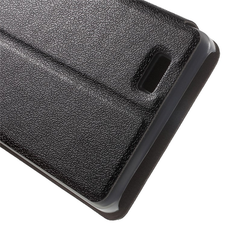 PU Leather Stand Phone Flip Case for Oukitel C3 - Black-8