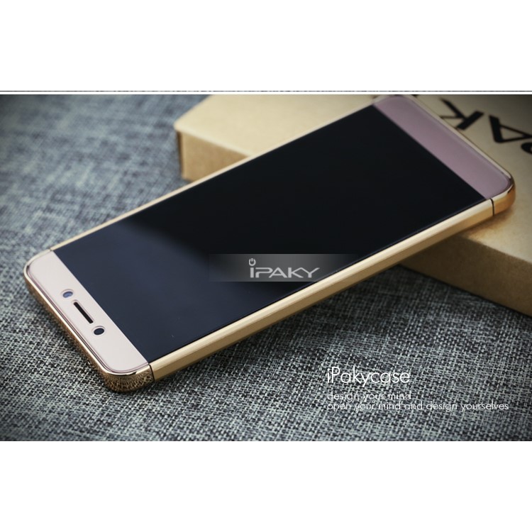 IPAKY Stylish Form-fitting Plastic Hard Phone Cover for LeTV Le 2/Le 2 Pro - Gold-6
