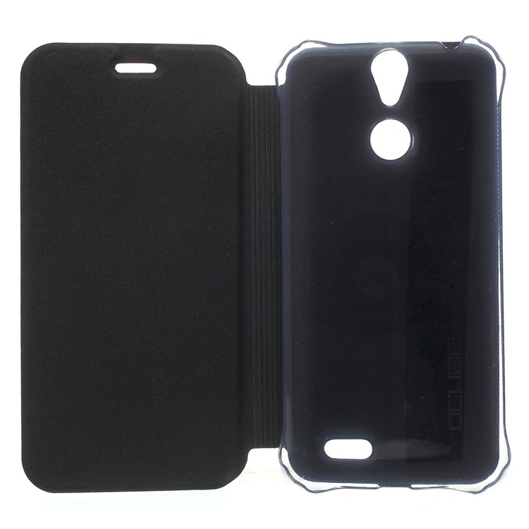 Slim Leather Flip Stand Case for Vernee Thor Uber - Black-4