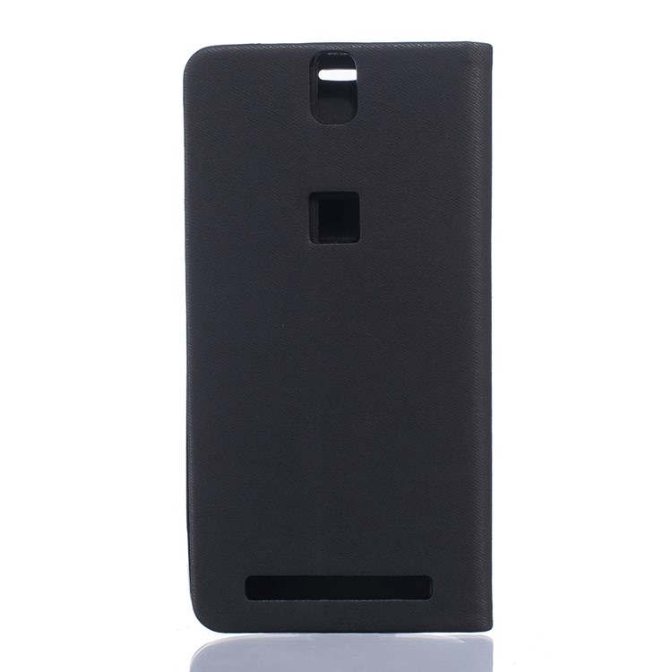 Two-color Stand Leather Case for Elephone P8000 with Card Slot - Black-2