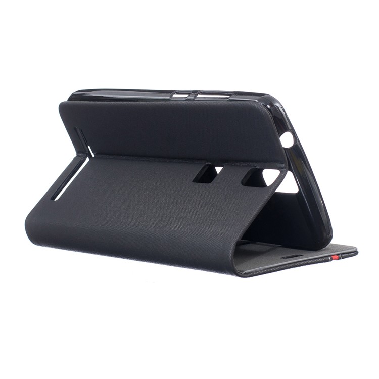 Two-color Stand Leather Case for Elephone P8000 with Card Slot - Black-4